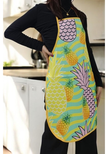 Mutfak Önlüğü, Su Geçirmez, Meyve Desenli, 50x70 cm, Sarı ve Yeşil renkli modelleri