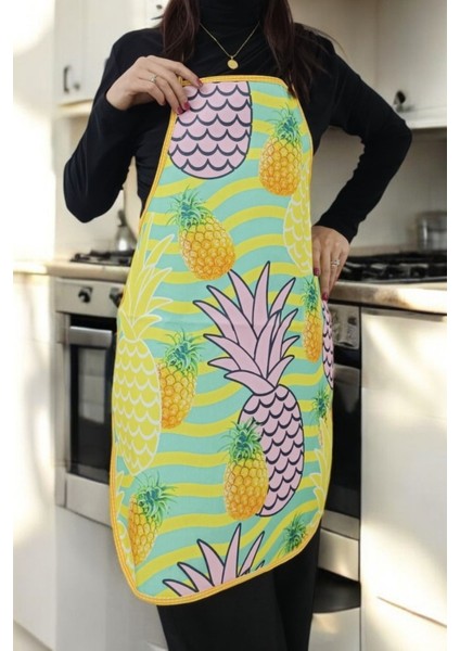 Mutfak Önlüğü, Su Geçirmez, Meyve Desenli, 50x70 cm, Sarı ve Yeşil renkli fırsatları
