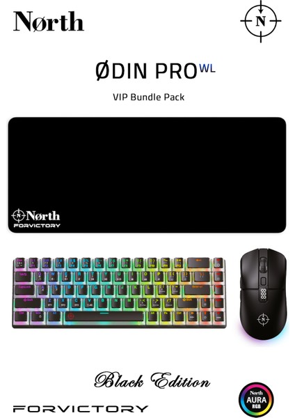 Odin Pro Wl Oyuncu Mouse + Odin Pro WL68 Oyuncu Klavyesi Vıp Kablosuz Oyuncu Klavye Mouse Seti