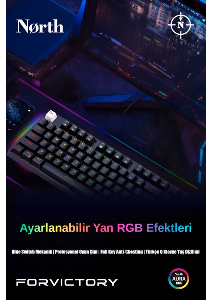 Shield Mekanik Oyuncu Klavyesi + Air Rgb Oyuncu Mouse + Odin Oyuncu Mousepad Vıp Bundle