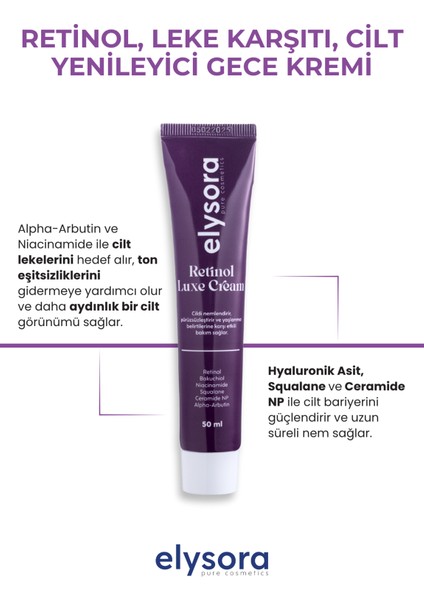 Leke Karşıtı, Yaslanma Karşıtı, Cılt Tonu Eşitleme, Retinol Cilt Yenıleyici, Gece Bakım Kremi 50 ml fiyatları