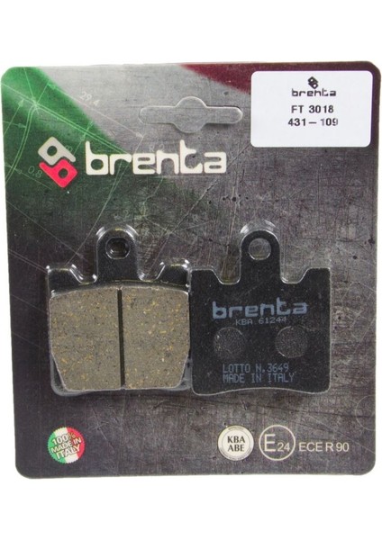 Daelim S3 250 Advance Ön Fren Balata Brenta (Made In Italy)