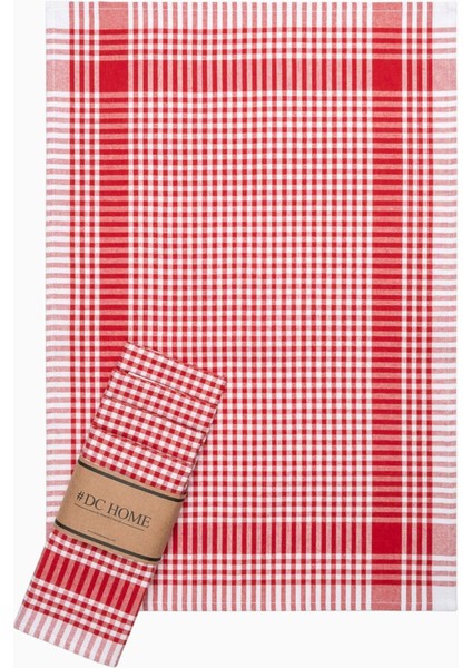 Kareli 5’li kurulama bezi, yumuşak ve hafif, pratik kullanım, 45x65 cm, pamuk polyester