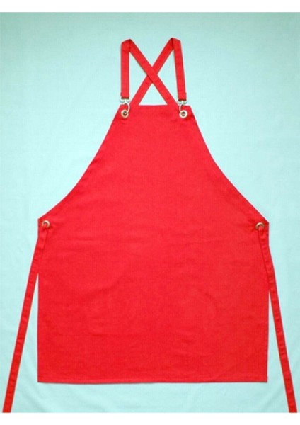 Kırmızı Mutfak ve Restoran Personeli Önlüğü, Şık ve Rahat Giyim İçin Uygun Kumaş