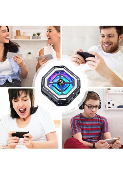 Telefon Soğutucu Radyatör Fanlı Işıklı Bütün Telefon Modelleri Ile Uyumlu