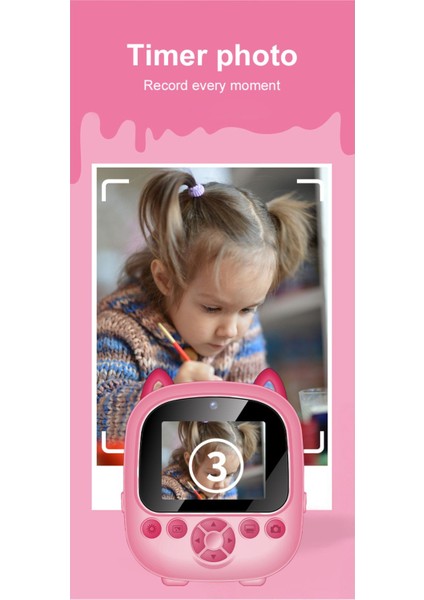Fotoğraf Makinesi Dijital Hd Video Kamera Anlık Termal Resim Kağıt Baskılı Yazıcı Print Camera indirimleri