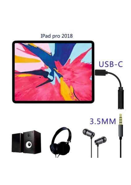 Apple Uyumlu Type-C To 3.5mm Aux Dönüştürücü Adaptör – Yüksek Ses Kalitesi | iPad Pro, iPad Air ve MacBook Modelleri ile Uyumlu Kulaklık Adaptörü