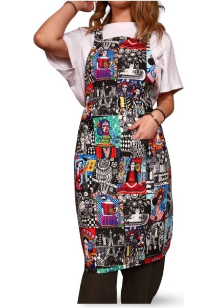 Renkli ve şık çok amaçlı mutfak önlüğü, stilinizi tamamlayan canlı tasarım modelleri