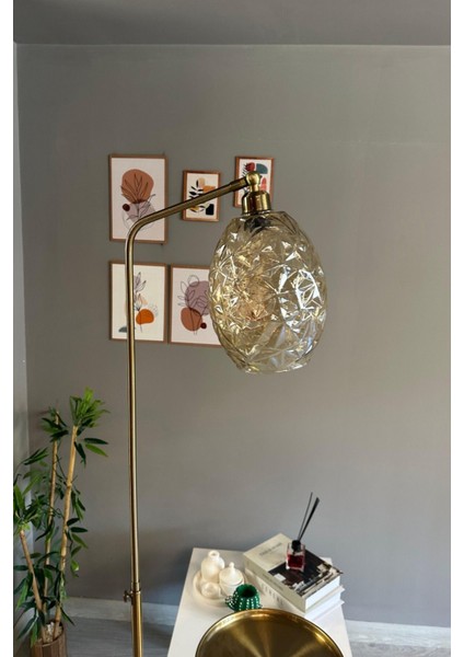 Cam Bal Rengi Düz Gövde U Tepsi Hareketli Başlık Lambader Modern Oturma Odası fiyatları