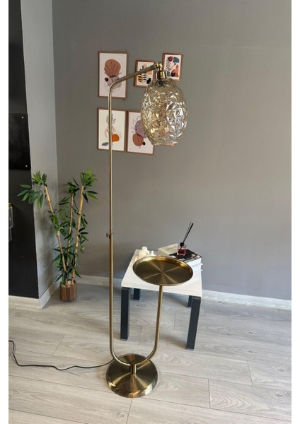 Cam Bal Rengi Düz Gövde U Tepsi Hareketli Başlık Lambader Modern Oturma Odası modelleri