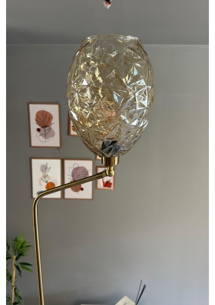 Cam Bal Rengi Düz Gövde U Tepsi Hareketli Başlık Lambader Modern Oturma Odası fırsatları