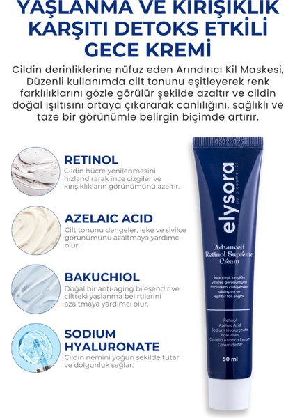 Leke, Yaşlanma Karşıti, Gözenek Sıkılaştırıci, Retinol Krem, Gece Bakım Kremi 50ML modelleri