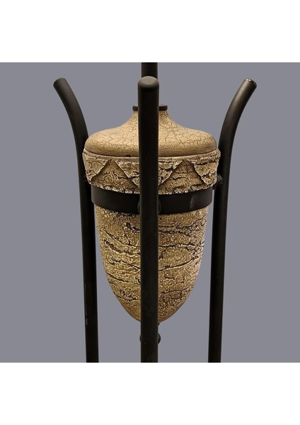 Zarela Siyah Eskitme Taş Detaylı Lambader fırsatları