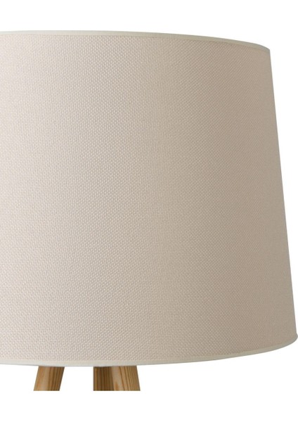 Lighting Ahşap Ayak Tripod Lambader - Natürel / Beyaz indirimleri