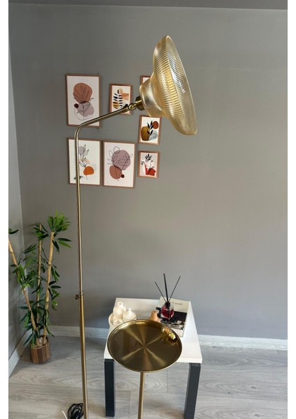 Cam Bal Rengi Düz Gövde U Tepsi Hareketli Başlık Lambader Modern Metal Oturma Odası fiyatları