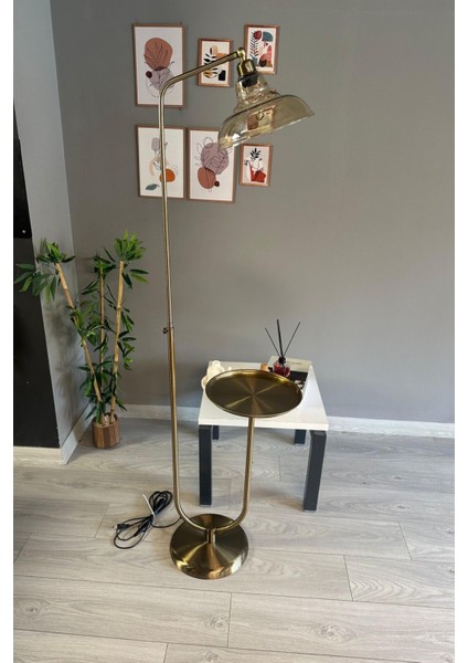 Cam Bal Rengi Düz Gövde U Tepsi Hareketli Başlık Lambader Modern Metal Oturma Odası fırsatları