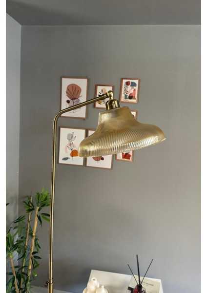 Cam Bal Rengi Düz Gövde U Tepsi Hareketli Başlık Lambader Modern Metal Oturma Odası indirimleri