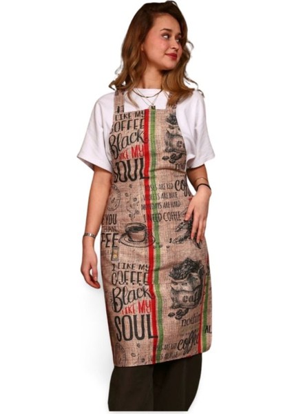 Çok Renkli Kahve Kodu Önlüğü, Şık ve İşlevsel Tasarım, 96x65 cm, Pamuk Polyester fiyatları