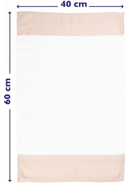 Yumuşak çok amaçlı müslin kurulama bezi seti, 3'lü, pamuk, 40x60 cm, beyaz fiyatları