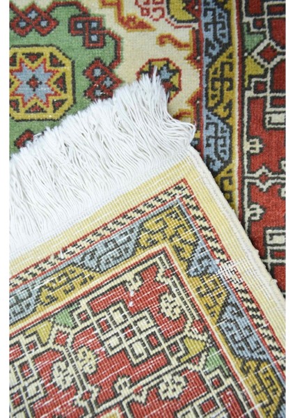 Vintage Buhara Desenli Yünden El Dokuma Hereke Halısı 119X167 cm (1.99 M²)