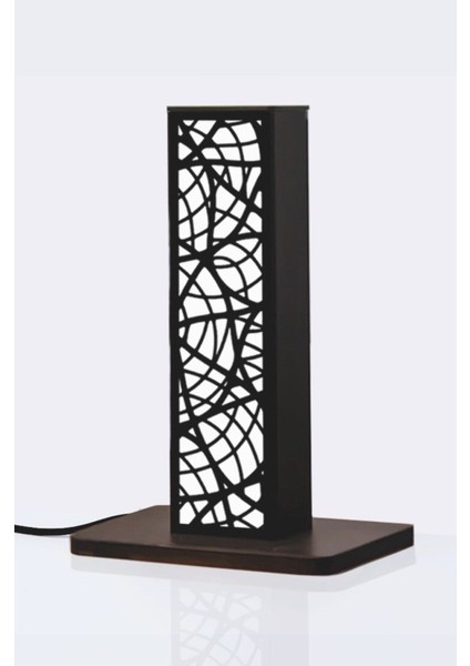 Luminera Siyah Geometrik Desenli LED Masa Lambası – Modern Dekoratif Işık fırsatları