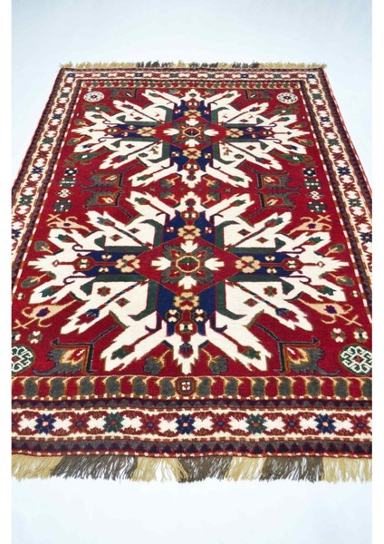 Ejder Motifli Yünden El Dokuma Bordo Renk Kars Halısı 146X198 cm (2.89 M²) modelleri