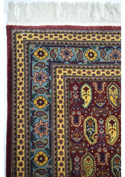 Şal Desenli Bordo ve Altın Renk Yünden El Dokuma Hereke Halısı 125X185 cm (2.31 M²) indirimleri