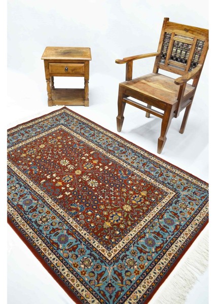 Yedidağın Çiçeği Desenli Bordo Renk Yünden El Dokuma Hereke Halısı 116X170 cm (1.92 M²) fiyatları
