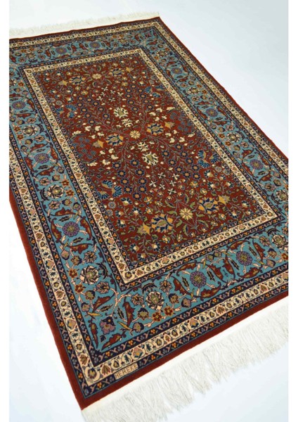 Yedidağın Çiçeği Desenli Bordo Renk Yünden El Dokuma Hereke Halısı 116X170 cm (1.92 M²) modelleri