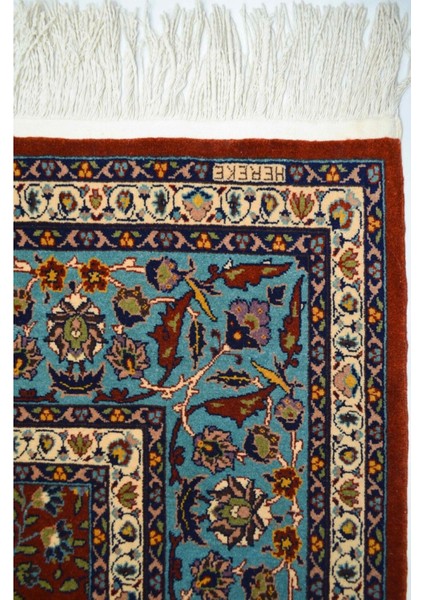 Yedidağın Çiçeği Desenli Bordo Renk Yünden El Dokuma Hereke Halısı 116X170 cm (1.92 M²) indirimleri