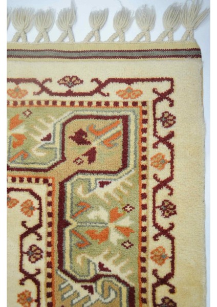 Yünden El Dokuma Bej Renk Yörük Halısı 127X185 cm (2.35 M²) indirimleri