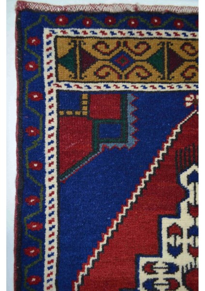 Taşpınar El Dokuma Bordo ve Lacivert Renk Yün Halı 59X98 cm (0,58 M²) fırsatları