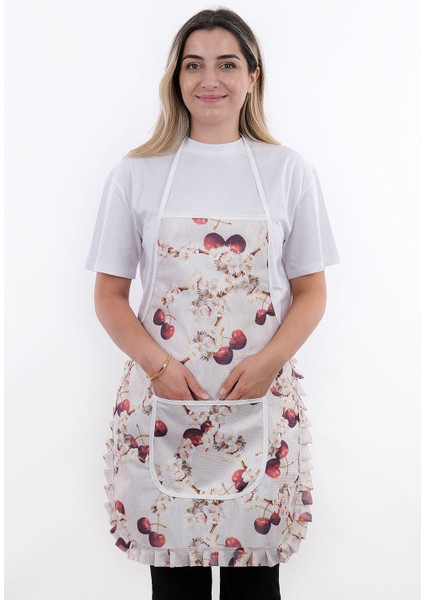 İki adet şık, suya ve kirliğe dayanıklı mutfak önlüğü, kırmızı, 50x70 cm fiyatları