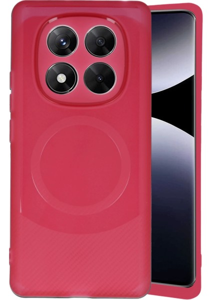 Xiaomi Redmi Note 14 Pro 5g Kılıf Maya Karbon Kapak - Bordo Zrnet