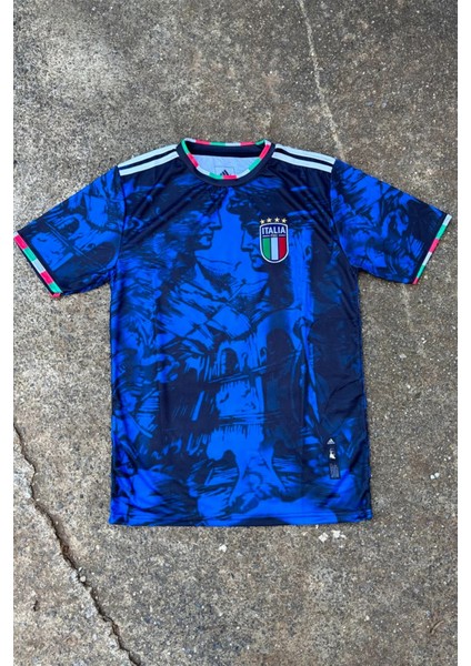 Dayıbalı Italya Milli Takım 2023/24 Özel Tasarım Rönesans Mavi Futbol Forması