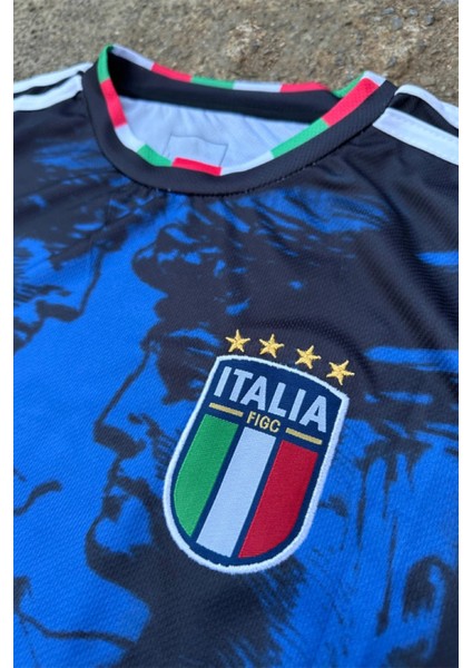 Dayıbalı Italya Milli Takım 2023/24 Özel Tasarım Rönesans Mavi Futbol Forması modelleri