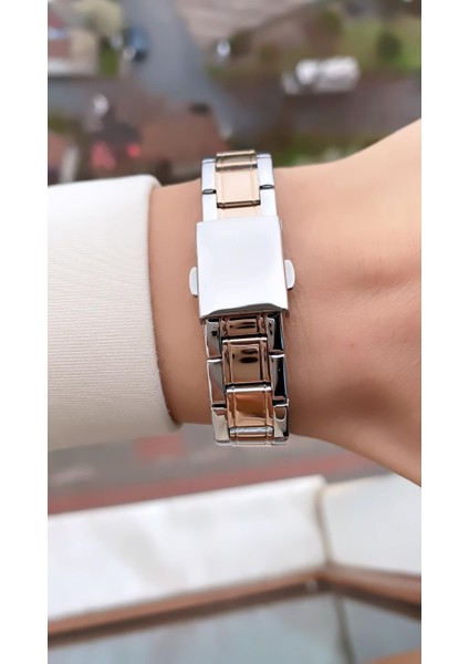 Kadın Kol Saati Fc 01104 Kare Model Altın Renk Içi Yeşil Orjinal 2 Yıl Garantili + Bileklik Hediyeli modelleri