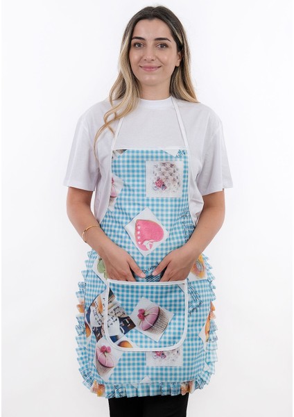 Şık ve kullanışlı 2'li sıvı geçirmez mutfak önlüğü seti, 50x70, yeşil renk fiyatları