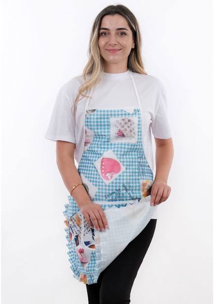 Şık ve kullanışlı 2'li sıvı geçirmez mutfak önlüğü seti, 50x70, yeşil renk indirimleri