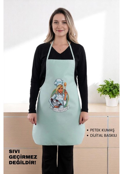 Yeşil ve siyah ikili mutfak önlüğü seti, şık ve kullanışlı tasarım modelleri