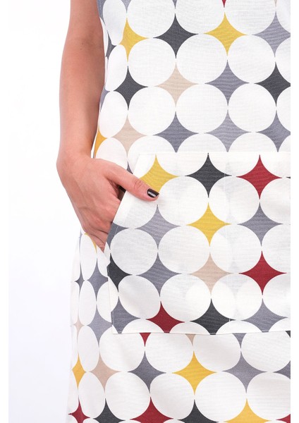 Beyaz Pamuk Polyester Mutfak Önlüğü 60x80 cm, şık ve kullanışlı