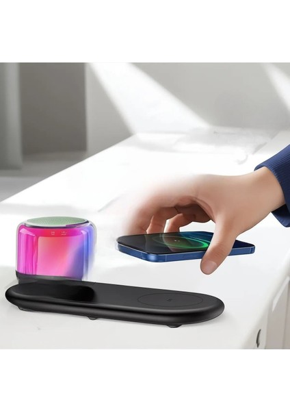 Magsafe Şarj Stantlı Kablosuz Rgb Hoparlör fiyatları