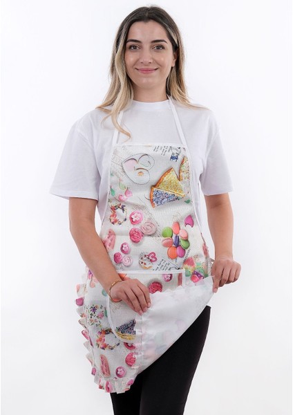 İkili Mutfak Önlüğü, Su Geçirmez, Şık ve Pratik, 50x70 cm, Kahverengi fırsatları