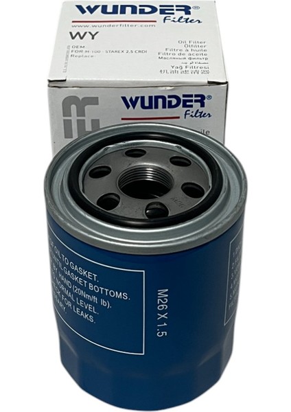 Kia Bongo, K2500 2.5 D, 2.9 D 2003 ve Sonrası Ince Tip Yağ Filtresi