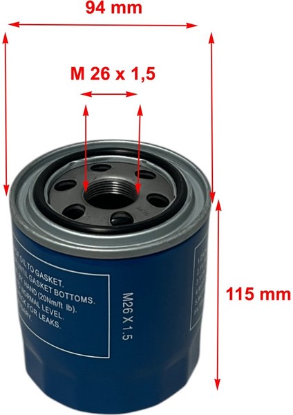 Kia Sorento I 2.5 D 2006-2010 Ince Tip Yağ Filtresi fiyatları