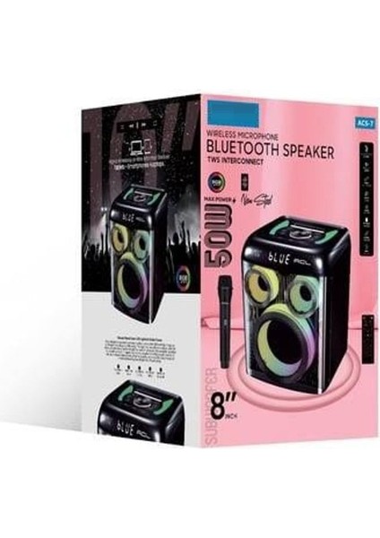 50w Bluetooth Hoparlör 8” Inç Speaker, Mikrofon, Rgb Yüksek fiyatları