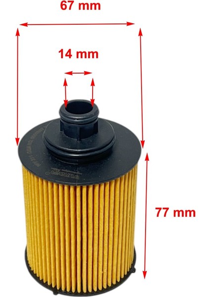 Opel Astra H, Astra H Classic 1.3 Cdti. 66 Kw 2004-2010 Çüklü Kapalı Dar Delikli Yağ Filtresi fiyatları