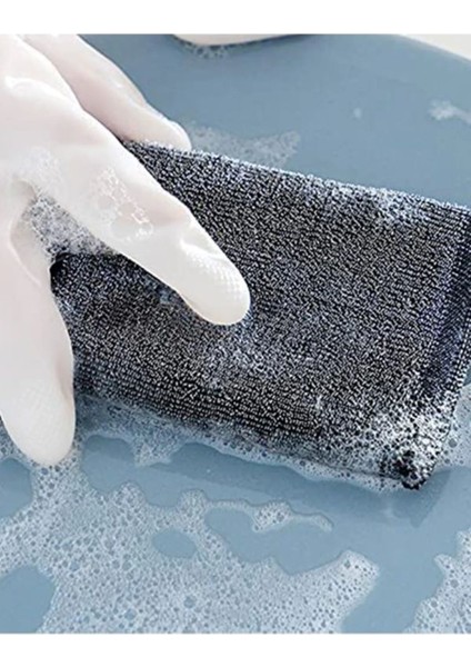 4'lü Siyah Paslanmaz Çelik Telli Bulaşık Süngeri Seti, 10x10 cm modelleri