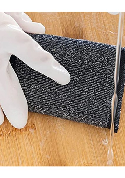 4'lü Siyah Paslanmaz Çelik Telli Bulaşık Süngeri Seti, 10x10 cm indirimleri