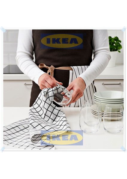 Beyaz Koyu Gri Kurulama Bezi, 45x60 cm, 4'lü Pamuk Set fırsatları